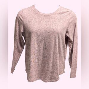 Old Navy Heathered Pink Long Sleeve Tee size Large
